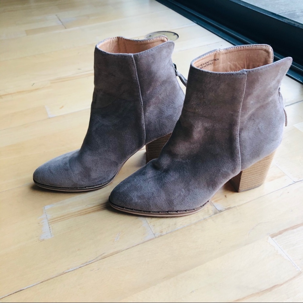 Beast faux suede booties